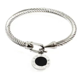 Stainless Steel Crystal Cuff Bracelet for Women