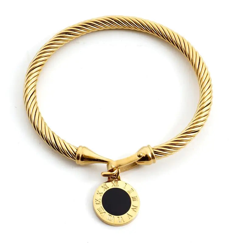 Stainless Steel Crystal Cuff Bracelet for Women