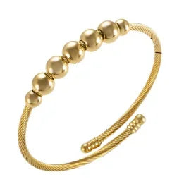 Stainless Steel Crystal Cuff Bracelet for Women