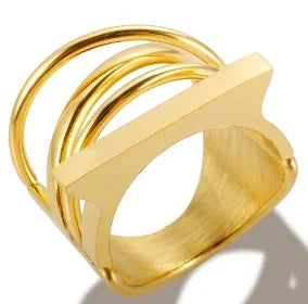 Crystal Zircon Stainless Steel Ring for Women
