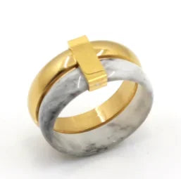Rhinestone Stainless Steel Ring for Women