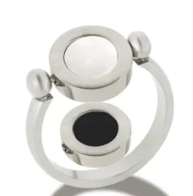 Rhinestone Stainless Steel Ring for Women