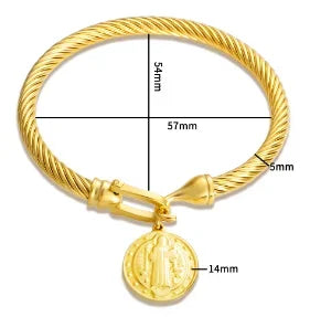 Stainless Steel Crystal Cuff Bracelet for Women