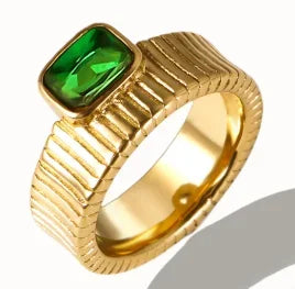Rhinestone Stainless Steel Ring for Women