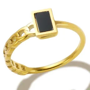 Rhinestone Stainless Steel Ring for Women
