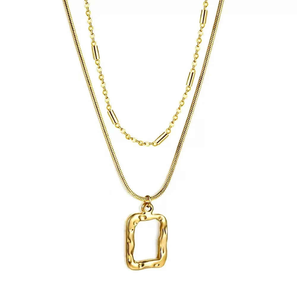 Stainless Steel Heart Pendant Necklace for Women