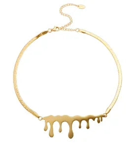 Square Pendant Stainless Steel Necklace for Women