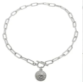Square Pendant Stainless Steel Necklace for Women