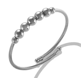 Stainless Steel Crystal Cuff Bracelet for Women