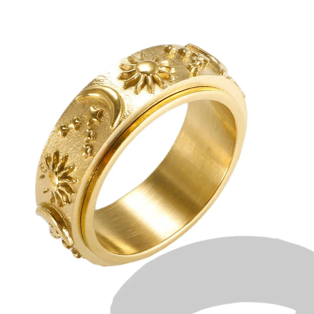 Crystal Zircon Stainless Steel Ring for Women