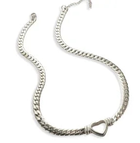 Square Pendant Stainless Steel Necklace for Women
