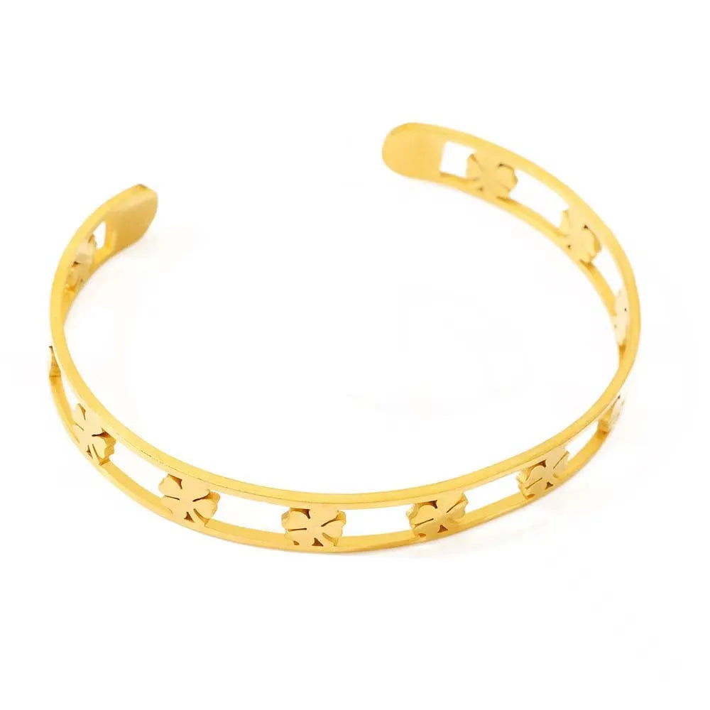 Stainless Steel Crystal Cuff Bracelet for Women