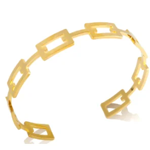 Stainless Steel Crystal Cuff Bracelet for Women