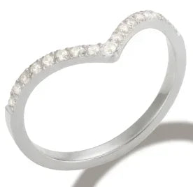 Crystal Zircon Stainless Steel Ring for Women