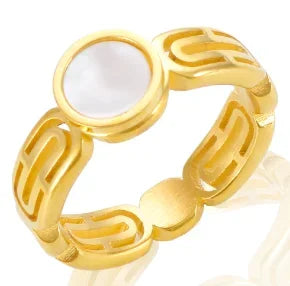 Rhinestone Stainless Steel Ring for Women