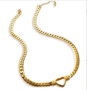 Square Pendant Stainless Steel Necklace for Women