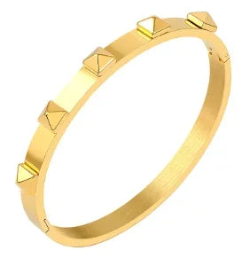 Stainless Steel Crystal Cuff Bracelet for Women