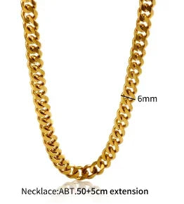 Square Pendant Stainless Steel Necklace for Women