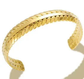 Stainless Steel Crystal Cuff Bracelet for Women