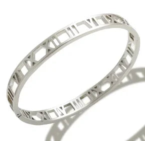 Stainless Steel Crystal Cuff Bracelet for Women
