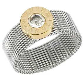 Crystal Zircon Stainless Steel Ring for Women