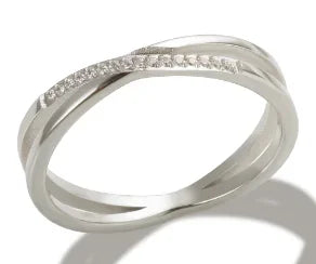 Rhinestone Stainless Steel Ring for Women