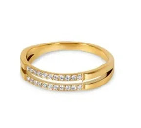 Rhinestone Stainless Steel Ring for Women