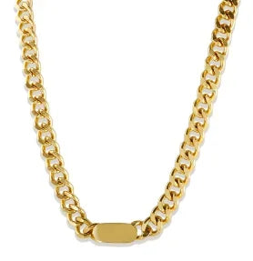 Square Pendant Stainless Steel Necklace for Women