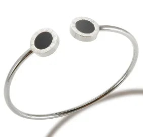 Stainless Steel Crystal Cuff Bracelet for Women