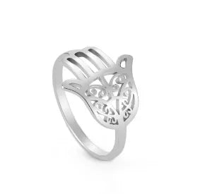 Rhinestone Stainless Steel Ring for Women