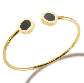 Stainless Steel Crystal Cuff Bracelet for Women
