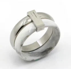 Rhinestone Stainless Steel Ring for Women