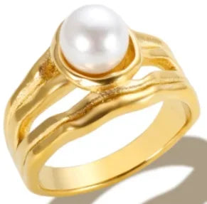 Rhinestone Stainless Steel Ring for Women