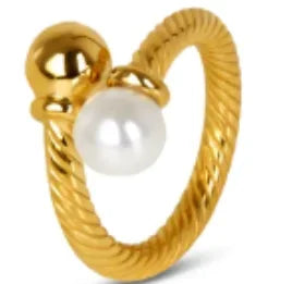 Rhinestone Stainless Steel Ring for Women