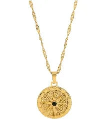Square Pendant Stainless Steel Necklace for Women